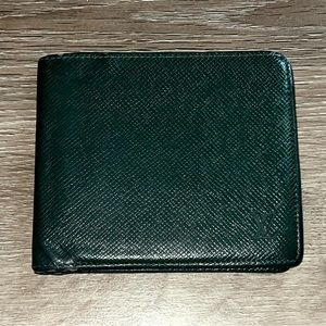 Louis Vuitton Wallet Taiga Leather Green